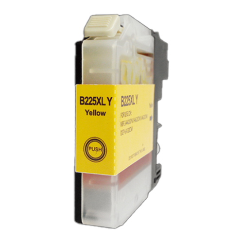 Brother LC225XLY mustekasetti, Premium korvaava, Yellow, Takuu 1v. 15ml