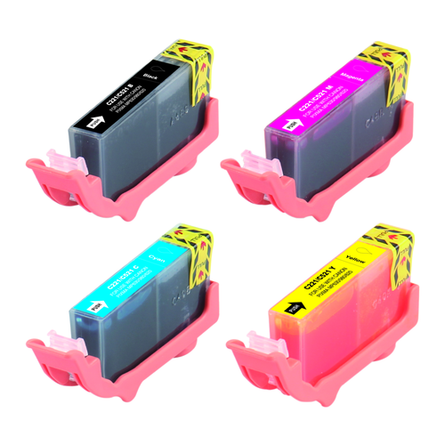 Canon CLI-521 muste 4-värin pkt ja 50xA6 Photopaperia, BK,C,M,Y 11mlx4 "Paras laatu"