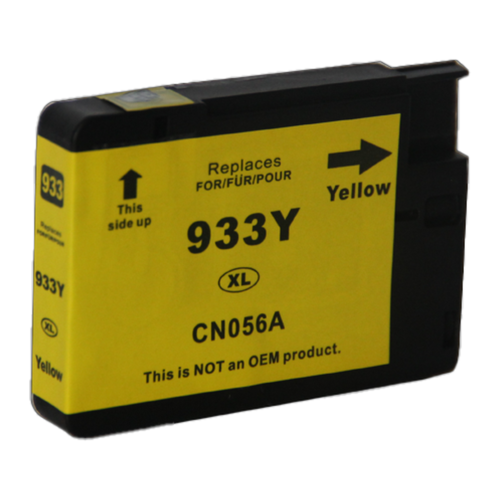 HP 933XL Yellow CN056A mustepatruuna Premium tarvike, Takuu 1v.