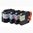 Brother LC129XLVALBPDR korvaava Bk,C,M,Y värikasetti sarja Premium, Takuu 1v.