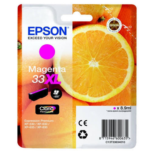 Epson C13T3363 Aito ja alkuperäinen patruuna, Epson Claria Premium 33XL, Magenta