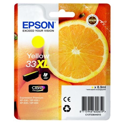 Epson C13T3364 Aito ja alkuperäinen patruuna, Epson Claria Premium 33XL, Yellow