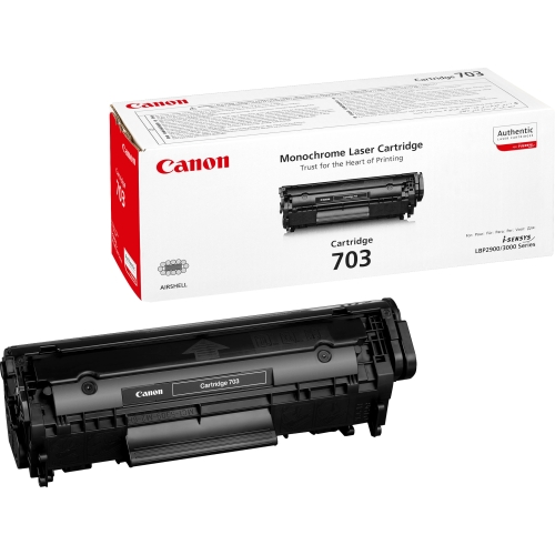 Canon CRT-703 mustekasetti Aito ja alkuperäinen Canon 7616A005