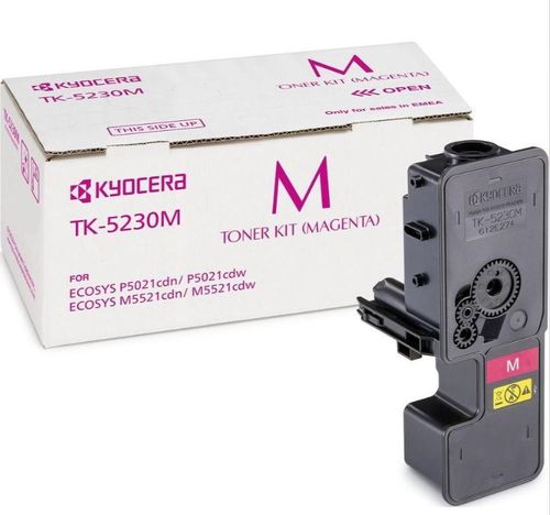 Kyocera TK-5230M Magenta värikasetti, Aito ja alkuperäinen, 2200 sivua, Kyocera 1T02R9BNL0