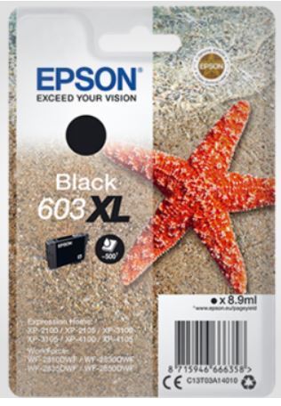 Epson 603XL, Musta, Aito ja alkuperäinen Epson C13T03A14010