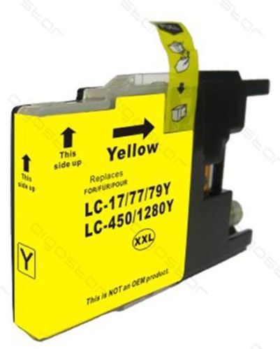 BROTHER LC1280XLY korvaava Yellow Premium luokan kasetti, Takuu 2v.