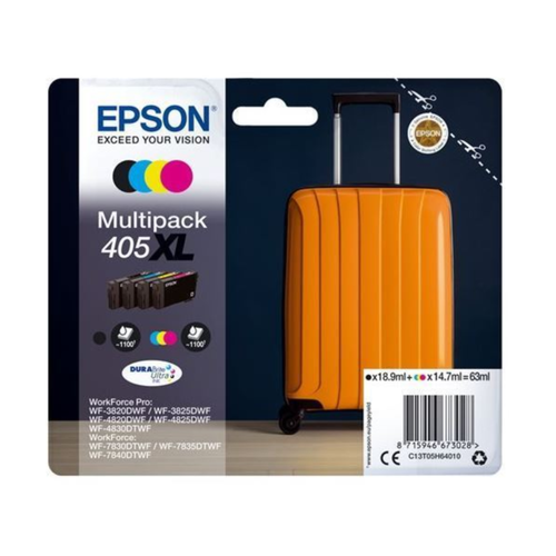 Epson 405XL mustekasetti Multipack, 4-v sarja, Aito ja alkuperäinen Epson C13T05H64010