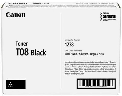 CANON T08 Bk, mustekasetti, Aito ja alkuperäinen Canon 3010C006, Riitto 11000 sivua