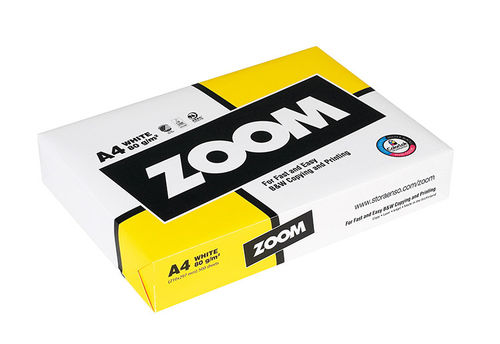Kopiopaperi Zoom Express A4 valkoinen riisi, 500 arkkia, 80g, myös väritulostukseen