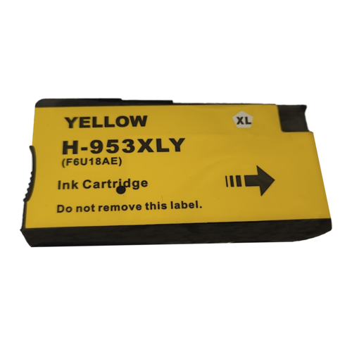 HP 953XL Y Yellow Premium tarvikekasetti, F6U18AE, High Capacity