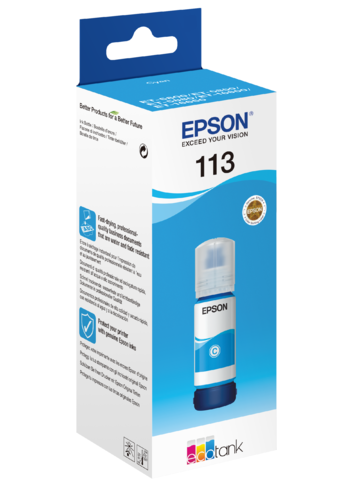 EPSON 113 Cyan 70ml, Aito ja alkuperäinen Epson C13T06B240, n.6000 sivua