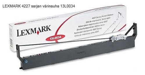 Lexmark 4227+ matriisikirjoittimen värinauha, nylon bk 13L0034, Musta, Aito ja alkuperäinen Lexmark