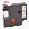 DYMO D1 3kpl/pkt Yhteensopiva kirjoitinteippi 45013, Musta teksti - Valkoinen tausta, 12mm x 7m