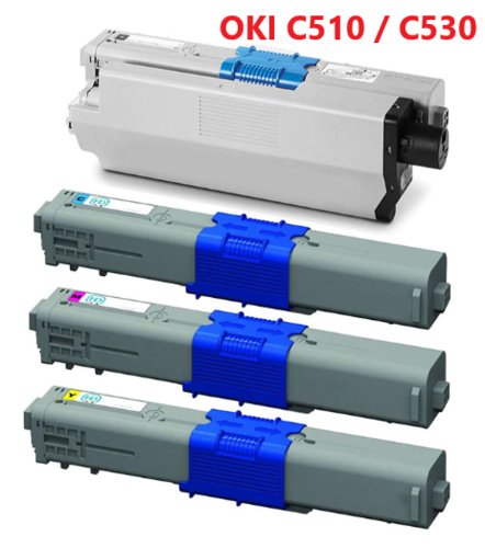 OKI C510, C530 korvaava KCMY tarvikekasetti, 100% uusi, 7000/5000 sivua, Takuu 3v.