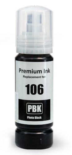 Epson 106 Ecotank korvaava Premium PhotoBlack, pullo 70ml, Takuu 1v., Sopii ET-7700, ET-7750