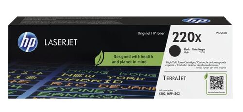 HP 220X Musta,  Aito ja alkuperäinen HP W2200X, suurtäyttö 7500 sivua