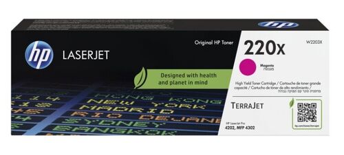 HP 220X Magenta, Aito ja alkuperäinen HP W2203X, suurtäyttö 5500 sivua