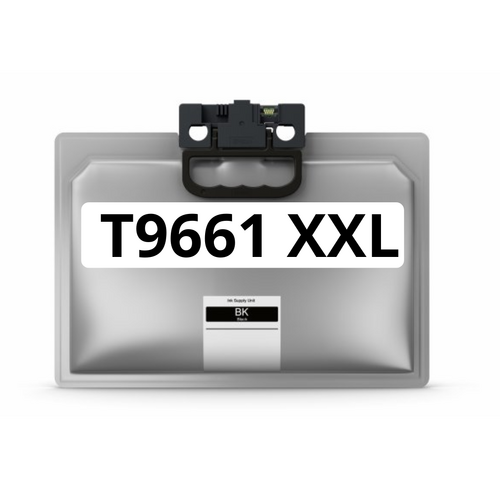 Epson T9661 XL mustepatruuna, Musta korvaava Premium, 40000 sivua, Laatusertifioitu, Takuu 2v.