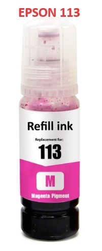 EPSON 113 Magenta Mustepullo, Korvaa Epson C13T06B340, n.6000 sivua, Laadukas pigmenttimuste