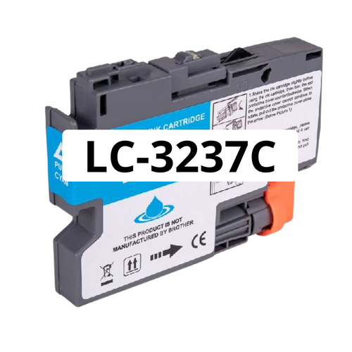Brother LC3237C mustepatruuna, Cyan korvaava Premium, 1500 sivua, Laatusertifioitu, Takuu 2v.