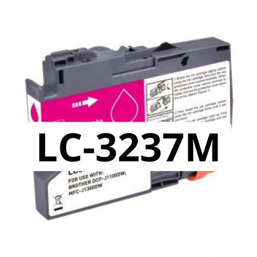 Brother LC3237M mustepatruuna, Magenta korvaava Premium, 1500 sivua, Laatusertifioitu, Takuu 2v.