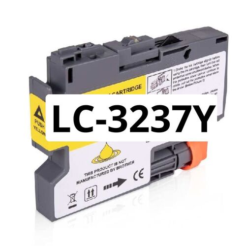 Brother LC3237Y mustepatruuna, Yellow korvaava Premium, 1500 sivua, Laatusertifioitu, Takuu 2v.