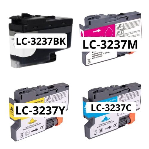 Brother LC3237KCMY 4-värin mustesarja, KCMY, korvaava Premium, 3000s/1500s, Takuu 2v.