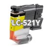 Brother LC521Y mustepatruuna, Yellow korvaava Premium, 500 sivua, Laatusertifioitu, Takuu 2v.